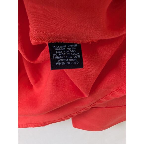 Westbound Woman Wrinkle Free Button Up Shirt Coral Orange Size 3X Office Casual - Picture 6 of 8